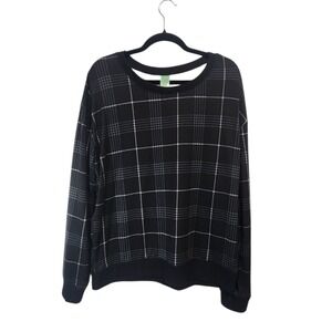 Honey Dew Intimates XXL Black Plaid‎ Long Sleeve pj set